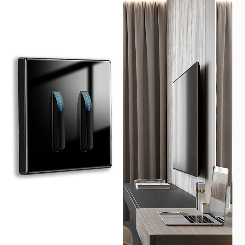 Tempered Glass Wall Light Switch Panel
