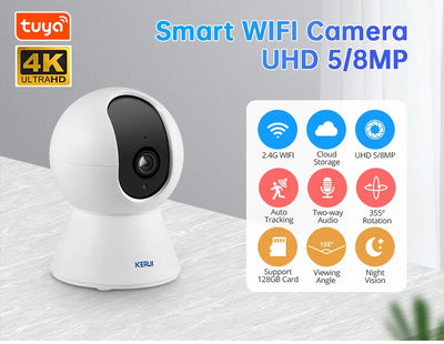 Smart Indoor Wireless Security Camera With Auto Tracking