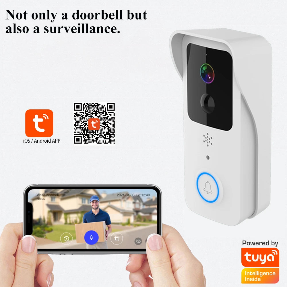 Smart Home Wireless Door Bell, with Camera