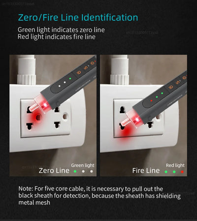 Mini Electric Test Pen - Cordless Electricity Detector