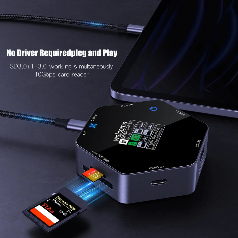 USB HUB Docking Station - Type-C 4k Smart Display