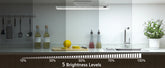 Smart Rechargeable Night Light Black Smart Rechargeable Night Light showing dimming levels