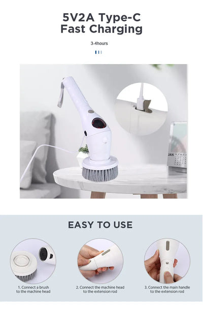 New 8-in-1 Electric Cleaning Brush