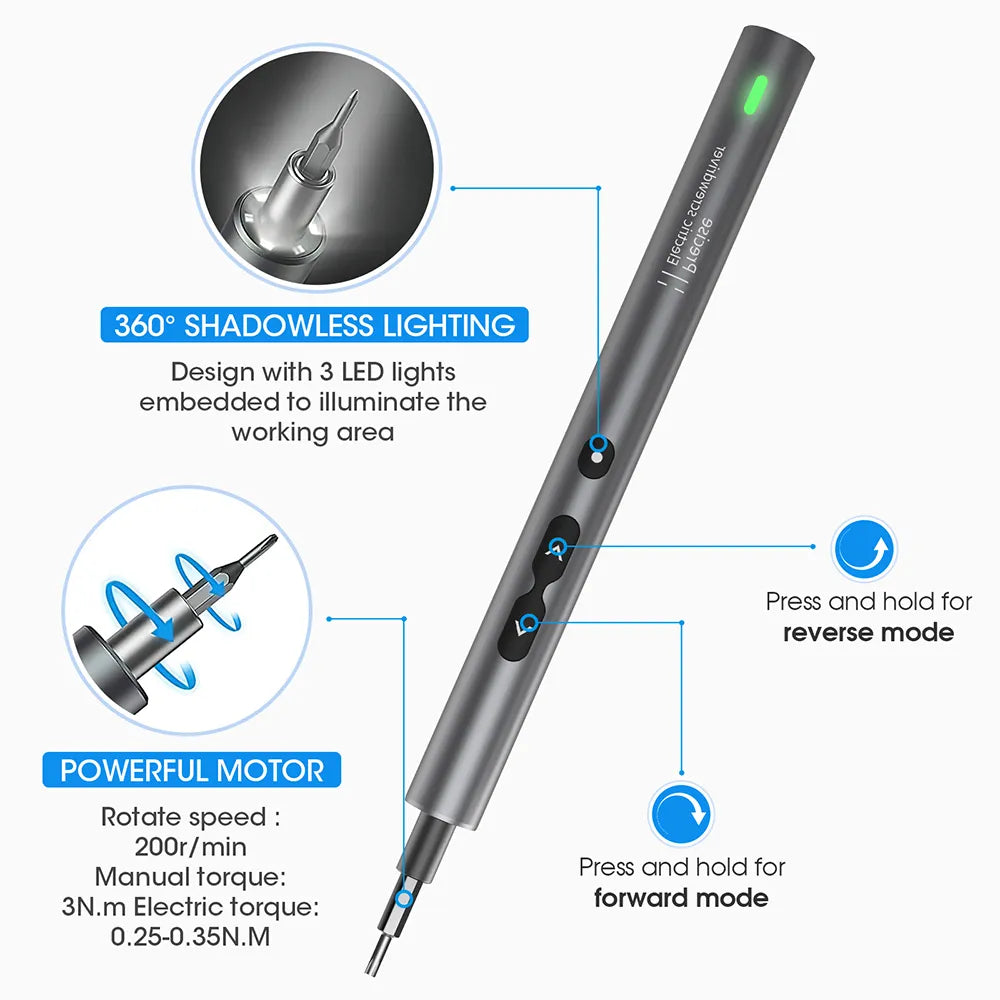 62 in 1 Electric Screw driver Set