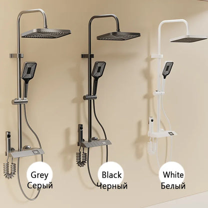 Rain Pressurized Digital LED Shower Sets