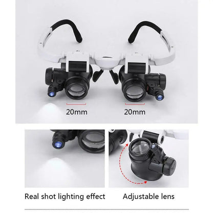 Watch &amp; Jeweler Repair Magnifier Head-Mounted Eye Glasses