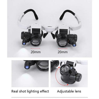 Watch & Jeweler Repair Magnifier Head-Mounted Eye Glasses